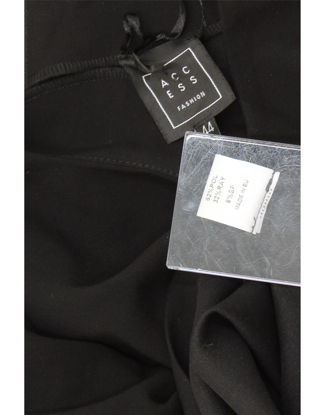 VINTAGE Womens Crop 3/4 Sleeve Blouse Top EU 44 XL Black Polyester Vintage Vintage and Second-Hand Vintage from Messina Hembry 