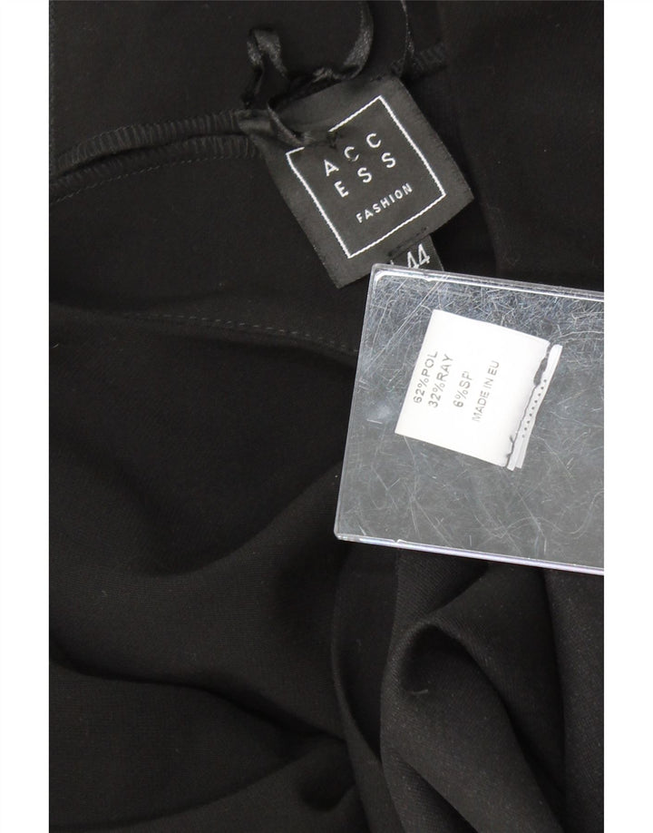 VINTAGE Womens Crop 3/4 Sleeve Blouse Top EU 44 XL Black Polyester Vintage Vintage and Second-Hand Vintage from Messina Hembry 