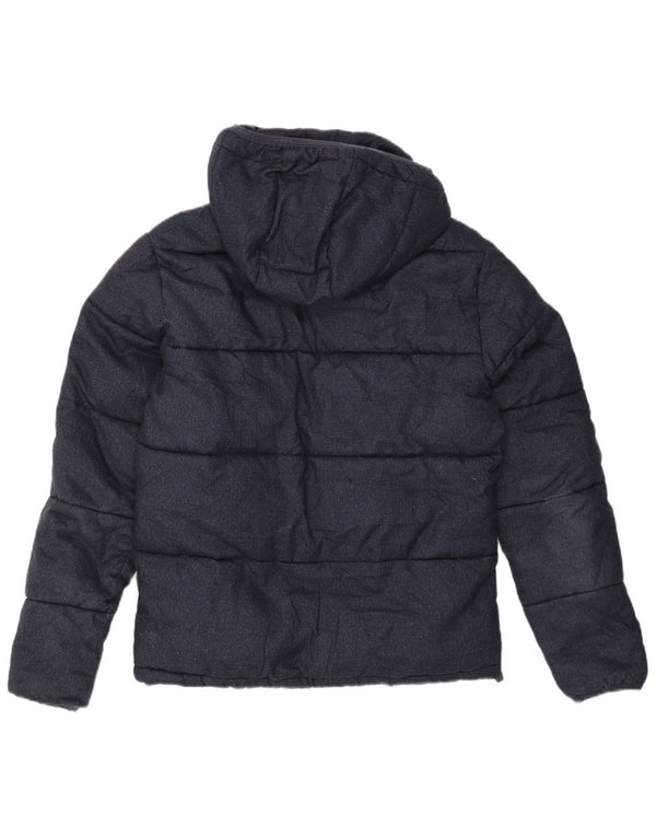 Superdry muška podstavljena jakna s kapuljačom UK 40 veliki tamnoplavi poliester