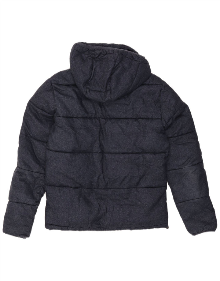 Superdry muška podstavljena jakna s kapuljačom UK 40 veliki tamnoplavi poliester