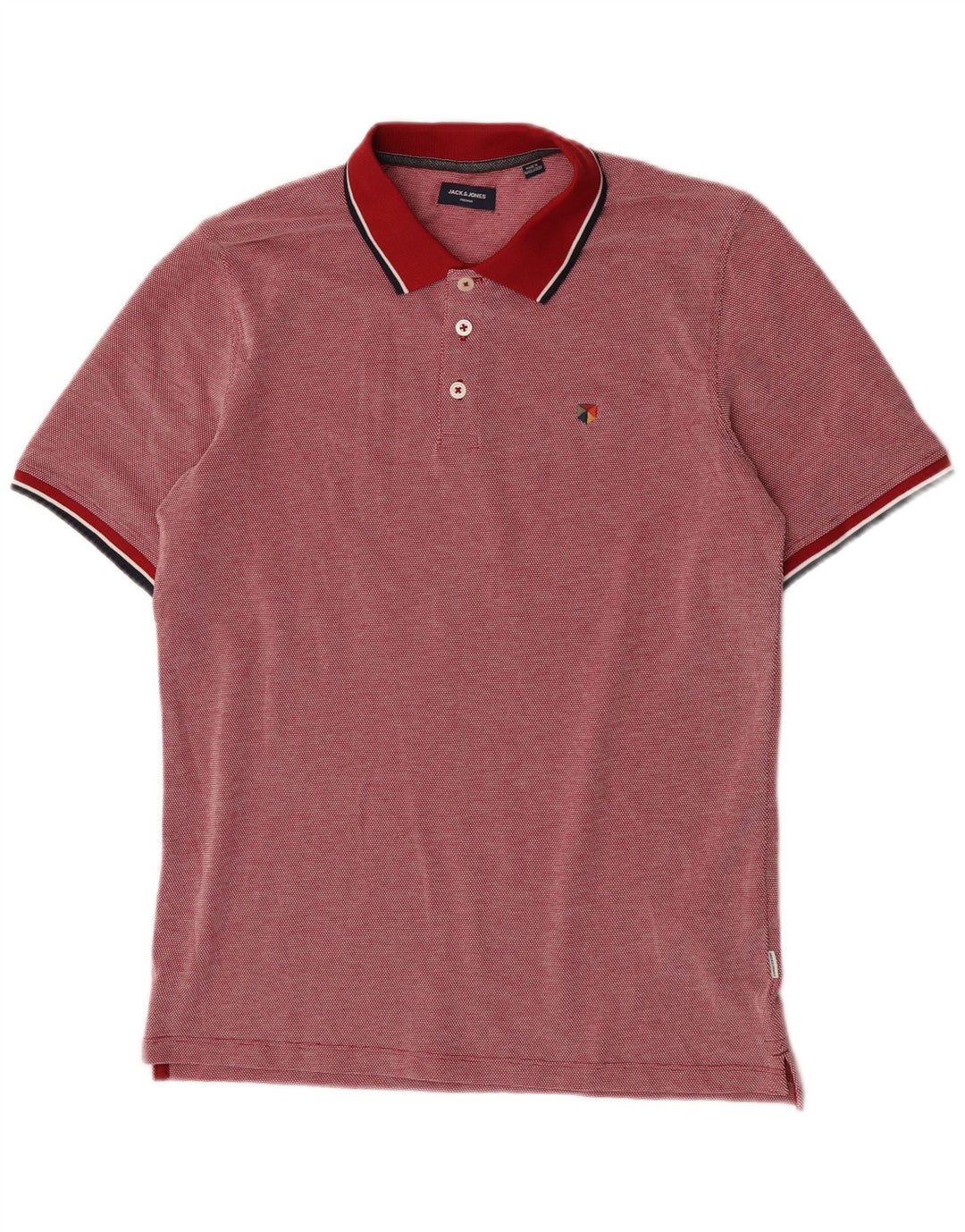 Jack & Jones muška polo majica srednje crvene mrlje pamuk