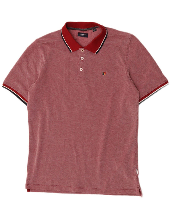 Jack & Jones muška polo majica srednje crvene mrlje pamuk