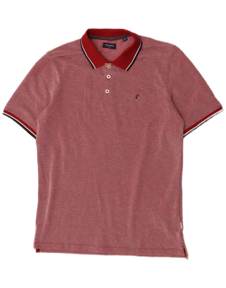 Jack & Jones muška polo majica srednje crvene mrlje pamuk