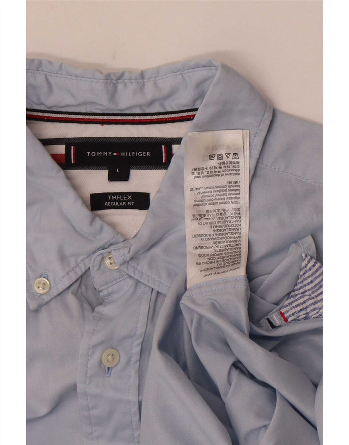 Tommy Hilfiger muška velika plava pamučna košulja standardnog kroja