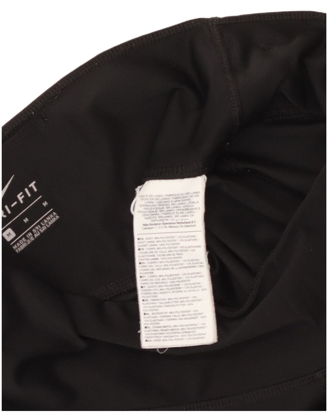 NIKE Ženske Dri Fit Leggings UK 14 Srednji crni poliester