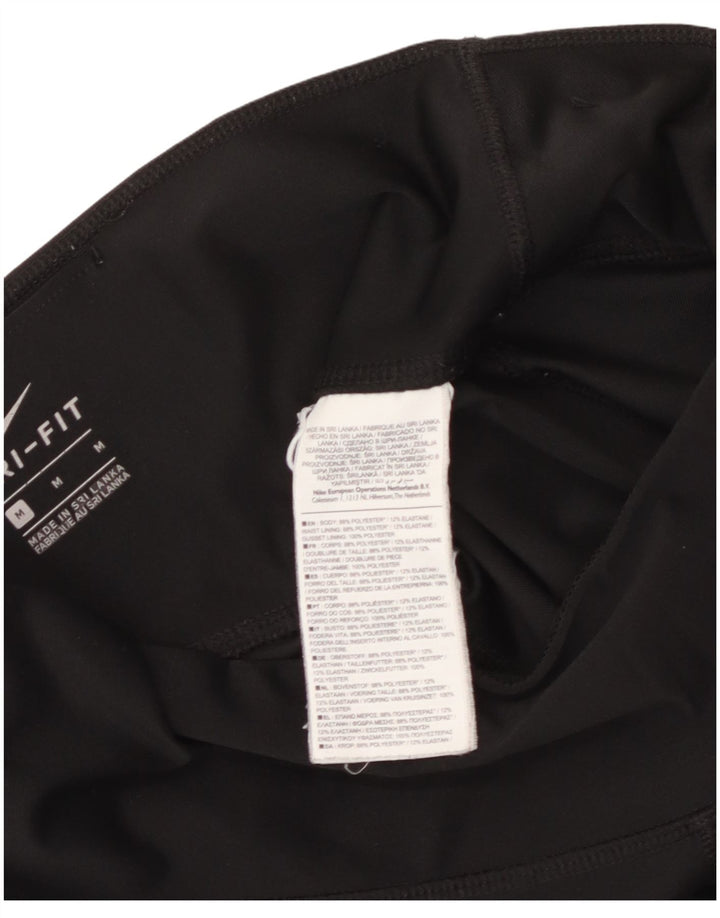 NIKE Ženske Dri Fit Leggings UK 14 Srednji crni poliester