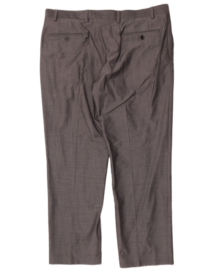 Marks & Spencer muške autograph hlače ravnog odijela W38 L29 siva vuna