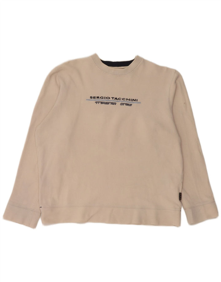 SERGIO TACCHINI Ženski džemper s trenirkom s motivima UK 18 XL Off White