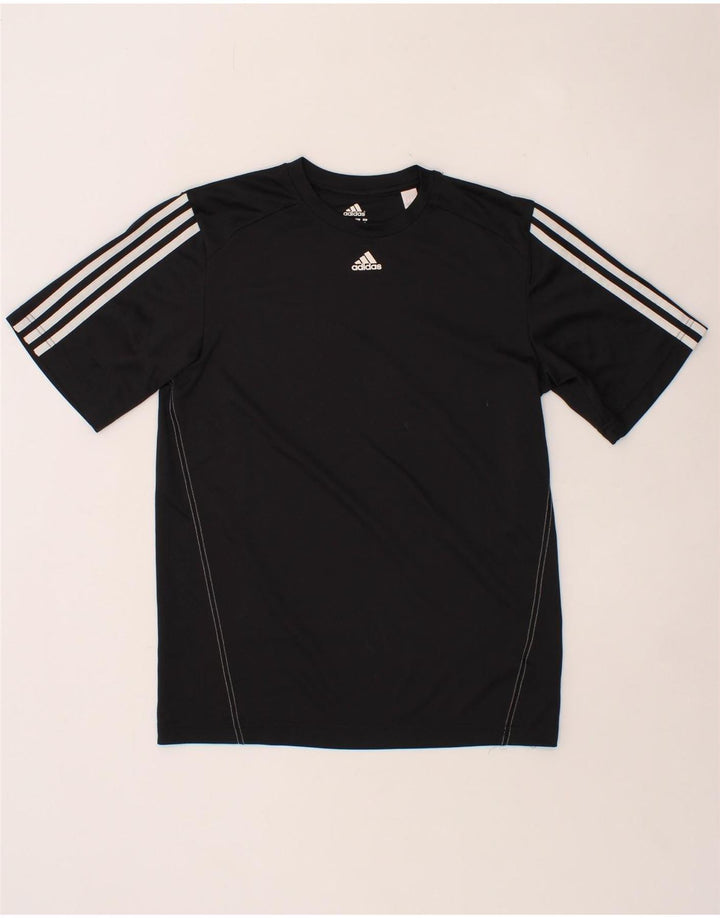 ADIDAS Mens T-Shirt Top Small Black Polyester Vintage Adidas and Second-Hand Adidas from Messina Hembry 