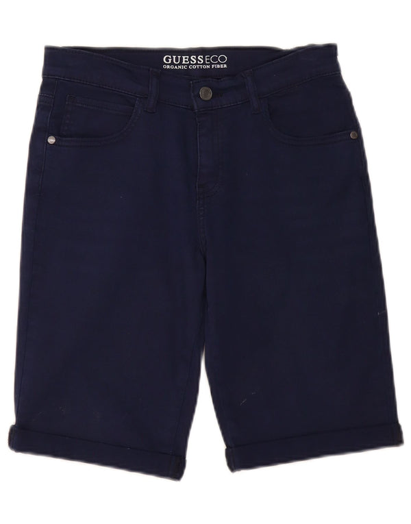 Traper kratke hlače Guess Boys 13-14 godina W28, plavi pamuk