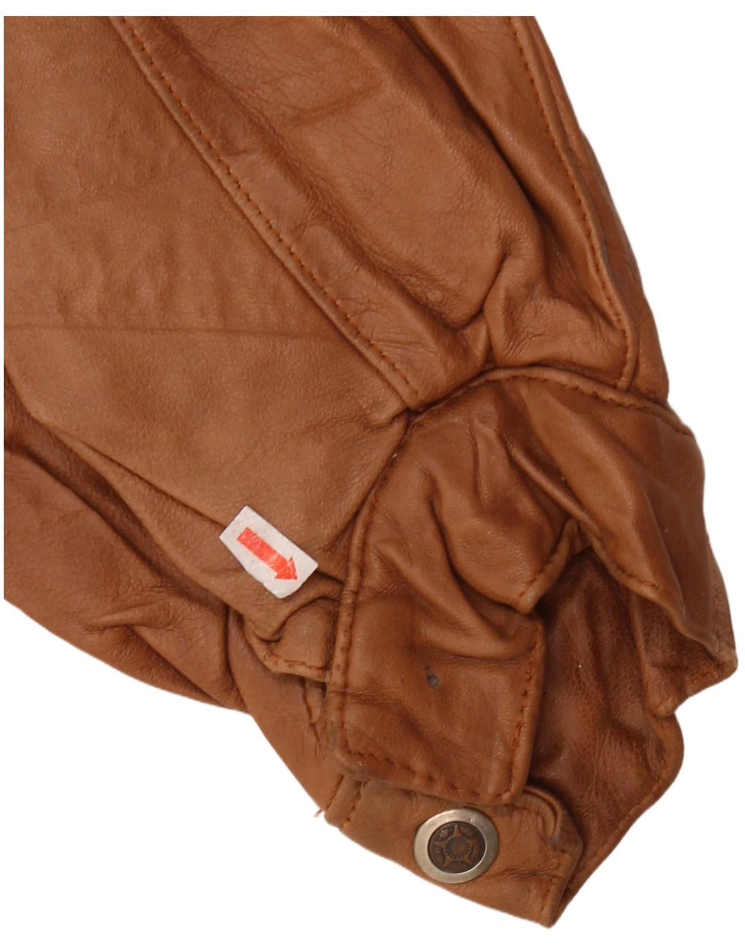 VINTAGE muška vojna kožna jakna UK 44 2XL smeđa koža