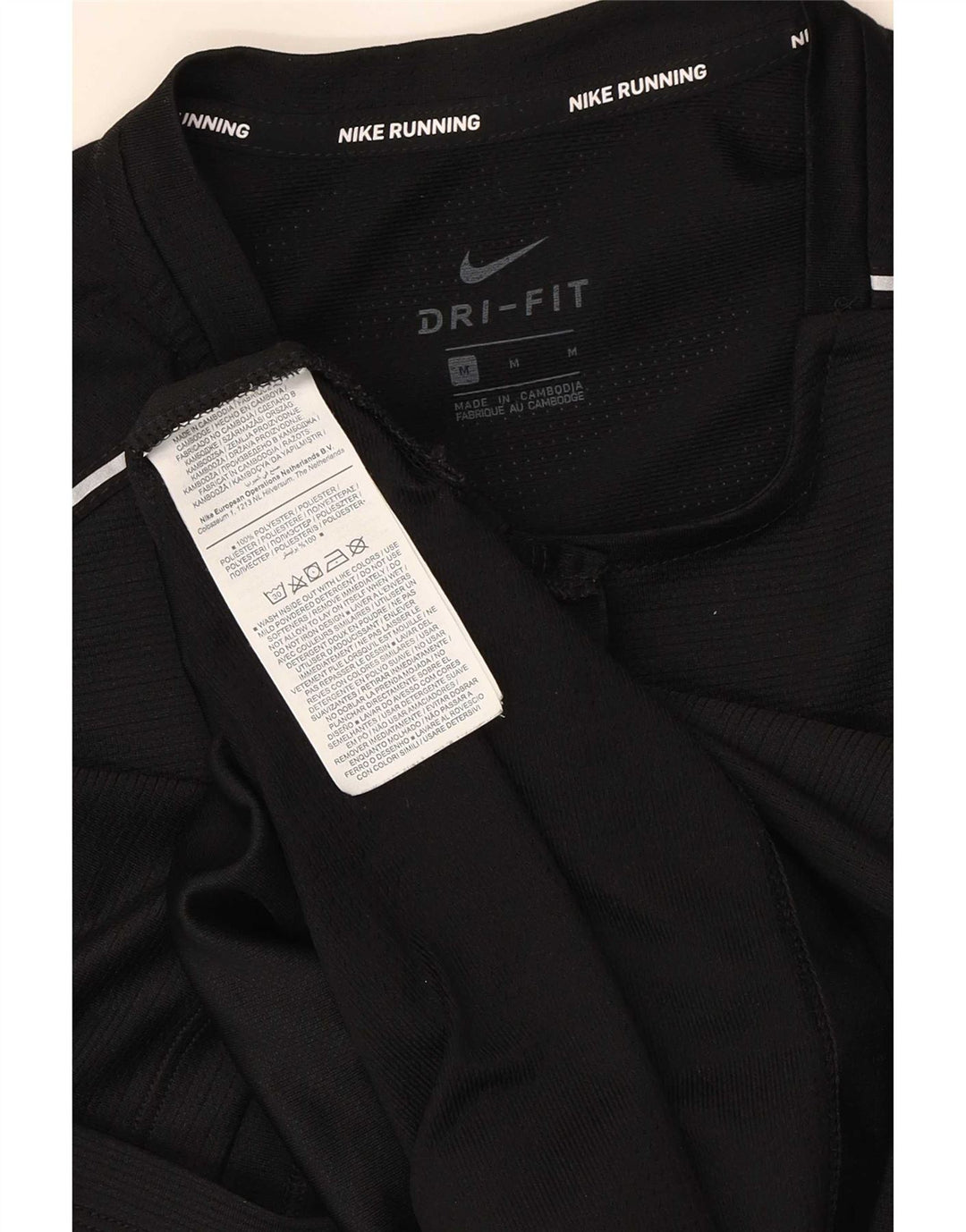 Nike Dri Fit Graphic T-Shirt Top Srednje crni poliester