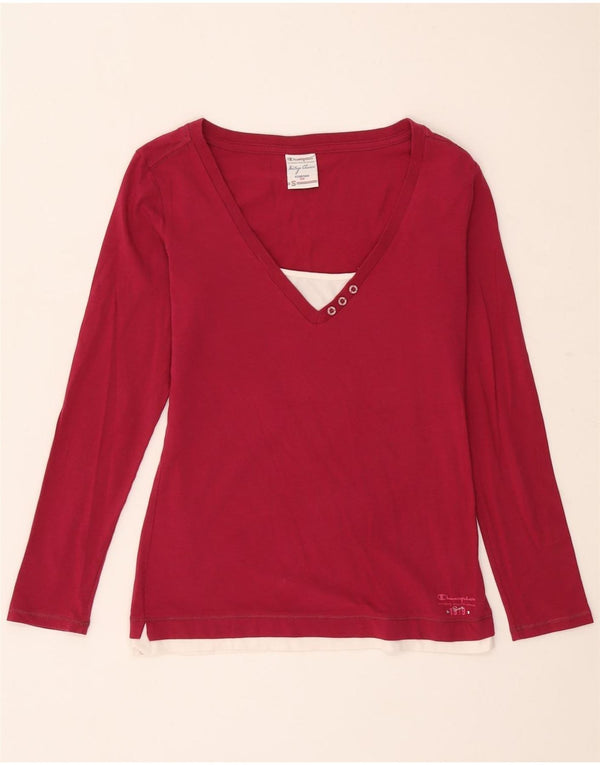 Champion Womens Heritage Classics Majica dugih rukava UK 10 Mala kestenjasta pamuk