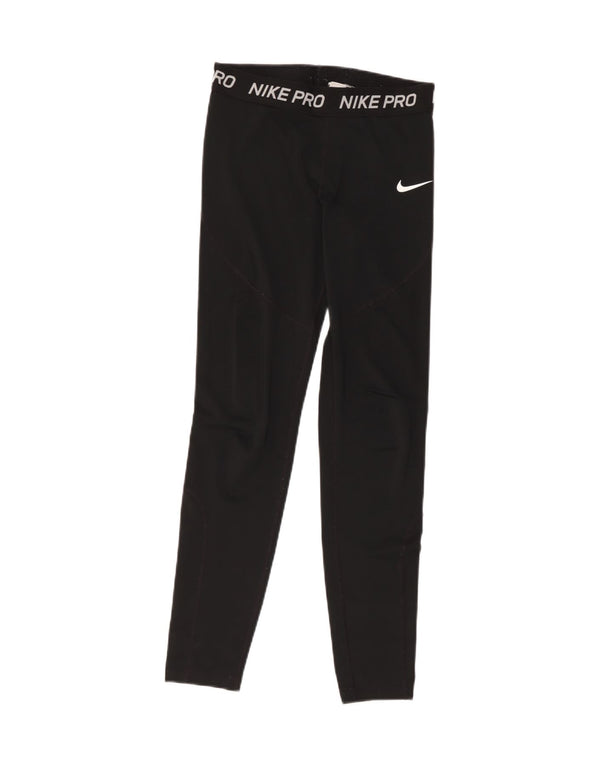 Nike ženske grafičke tajice UK 10 male crne poliesterske