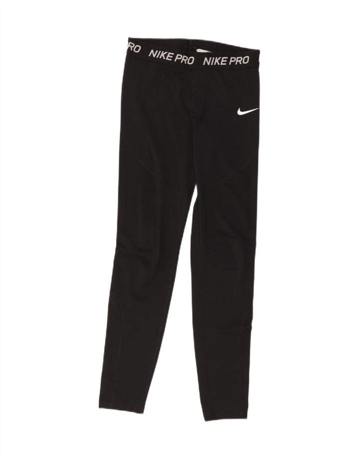 Nike ženske grafičke tajice UK 10 male crne poliesterske