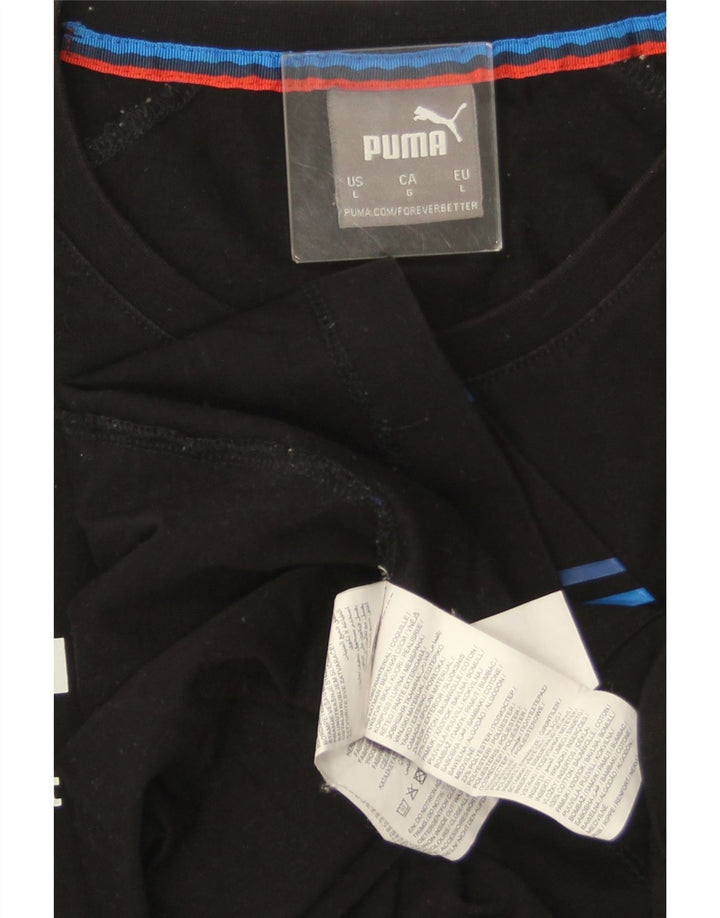 PUMA Muška majica kratkih rukava BMW Motorsport Graphic T-Shirt, veliki pamuk na crne pruge