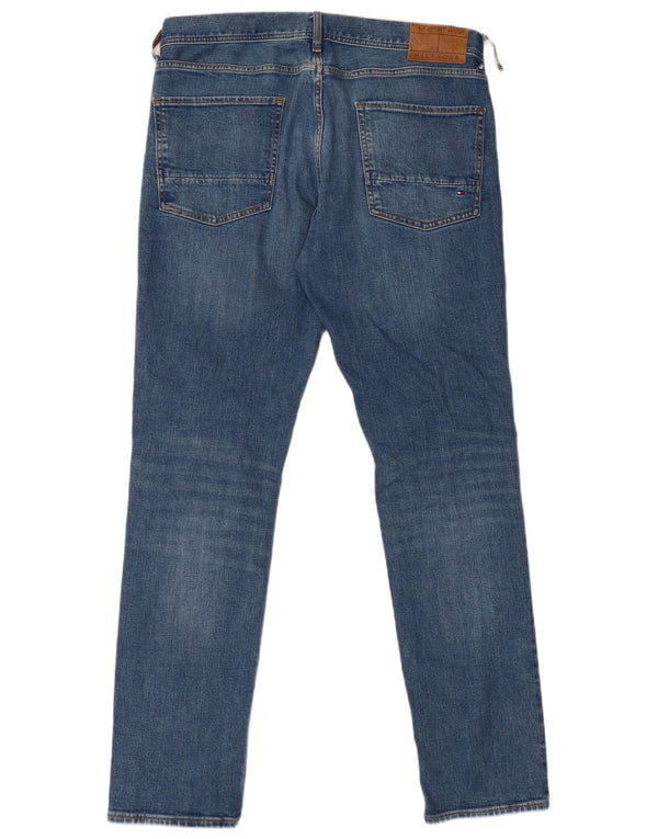 Tommy Hilfiger Mens Denton Straight Jeans W36 L34 Plavi pamuk