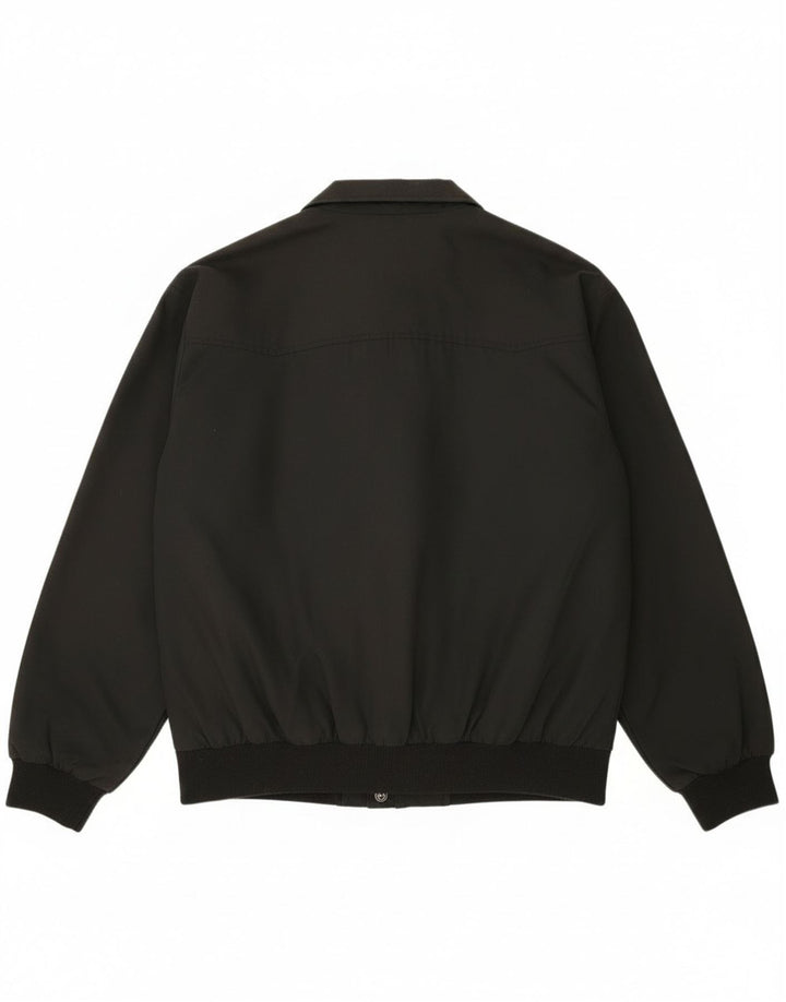 Vintage muška bomber jakna UK 44 2XL crni poliester
