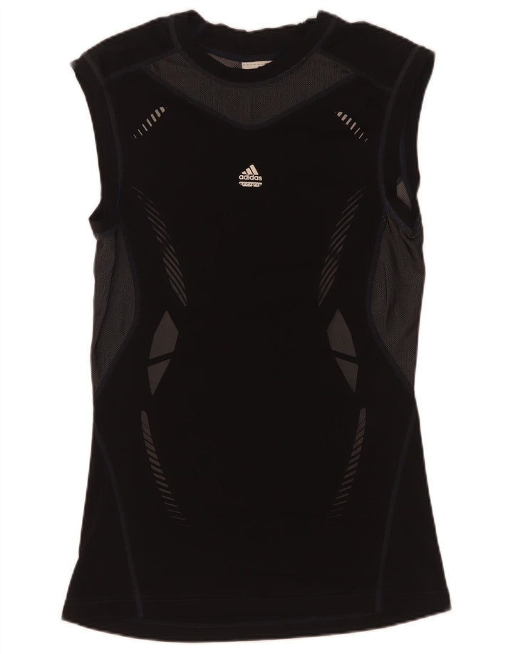 Adidas muški Climacool grafički prsluk srednje crne boje, poliester