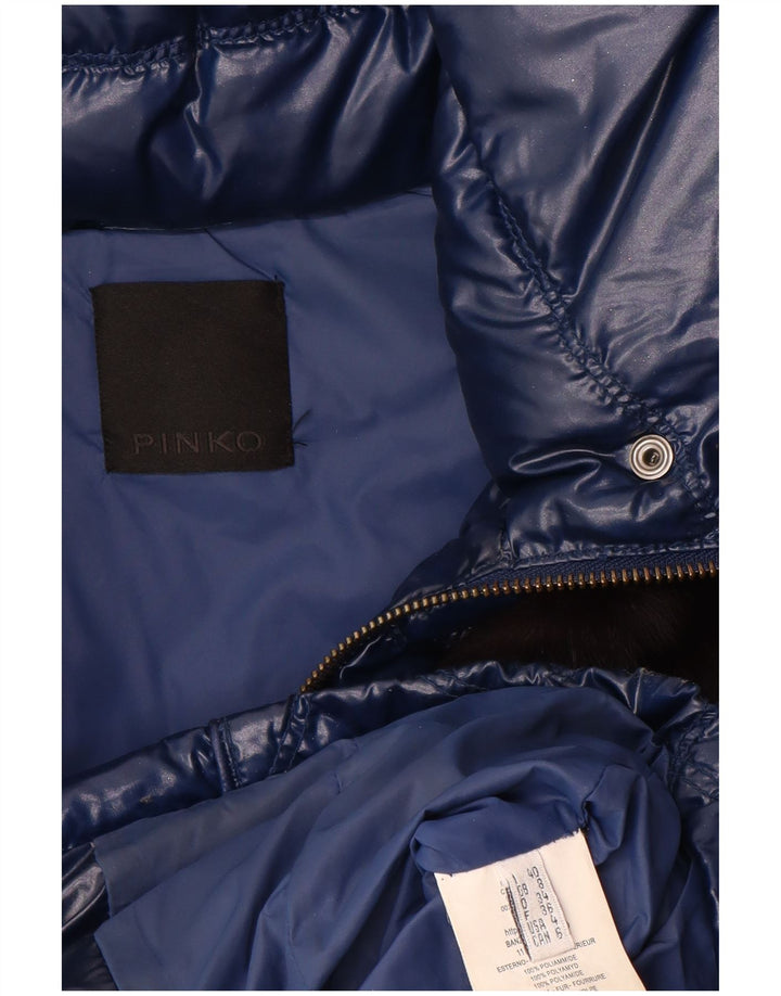 PINKO Ženska podstavljena jakna UK 8 Mala tamnoplava poliamid