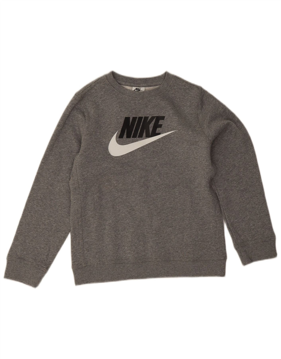 Nike Boys Graphic Sweatshirt Džemper 10-11 godina srednje sivi flekasti pamuk