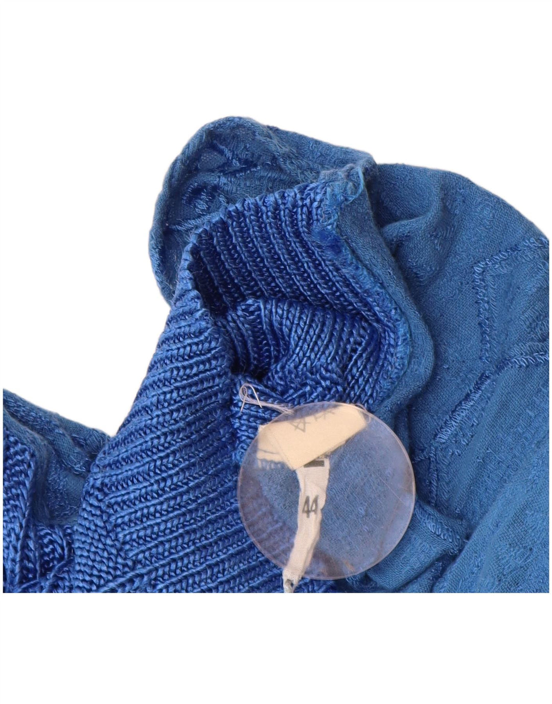 Vintage ženski kardigan džemper IT 44 Srednje plava geometrijska viskoza