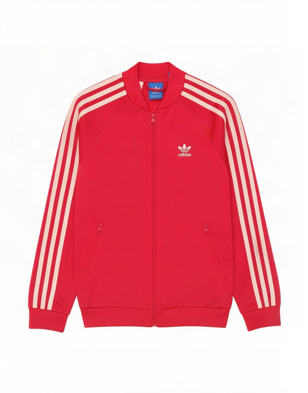 Gornja jakna od trenirke Adidas za djevojčice od 11 do 12 godina od crvenog poliestera