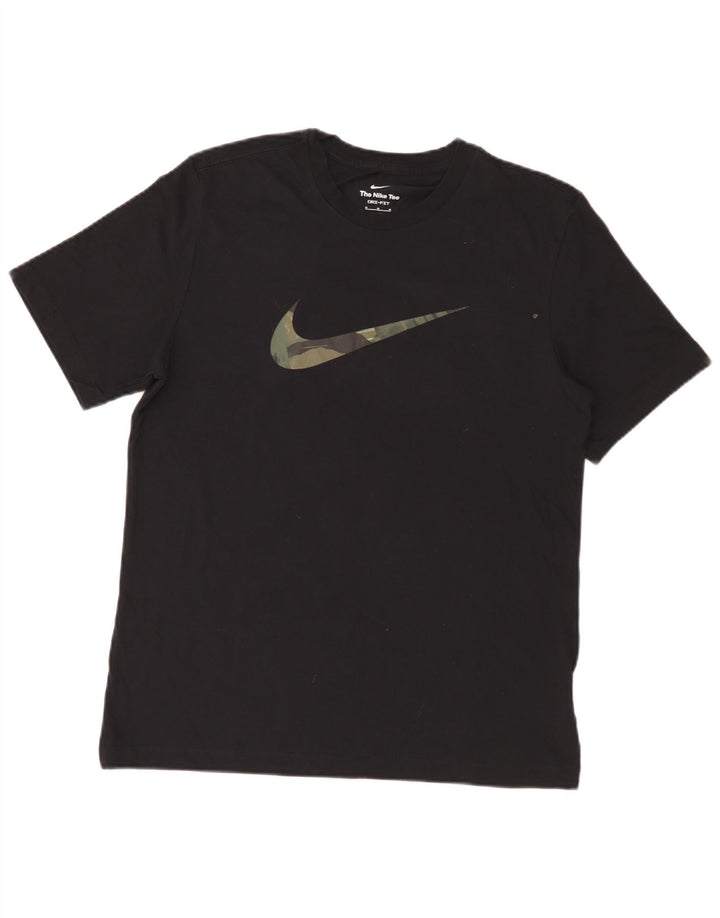 Nike Dri Fit Graphic T-Shirt Top srednje crni pamuk