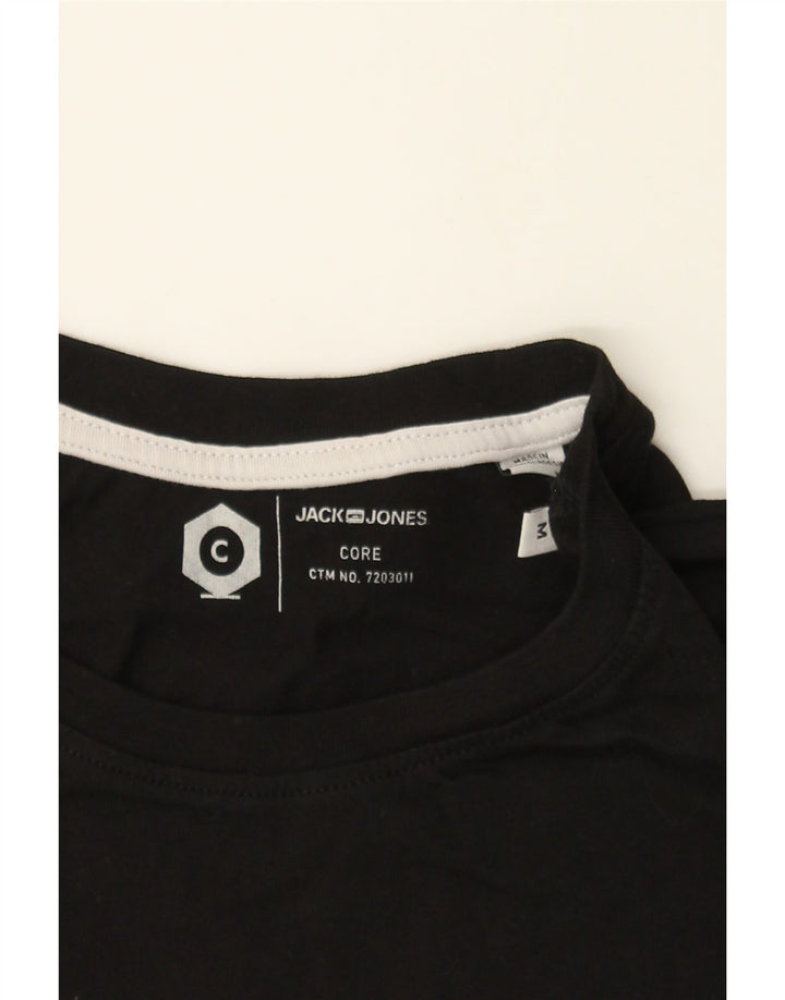 JACK & JONES Mens Core Graphic T-Shirt Top Medium Black Cotton Vintage Jack & Jones and Second-Hand Jack & Jones from Messina Hembry 