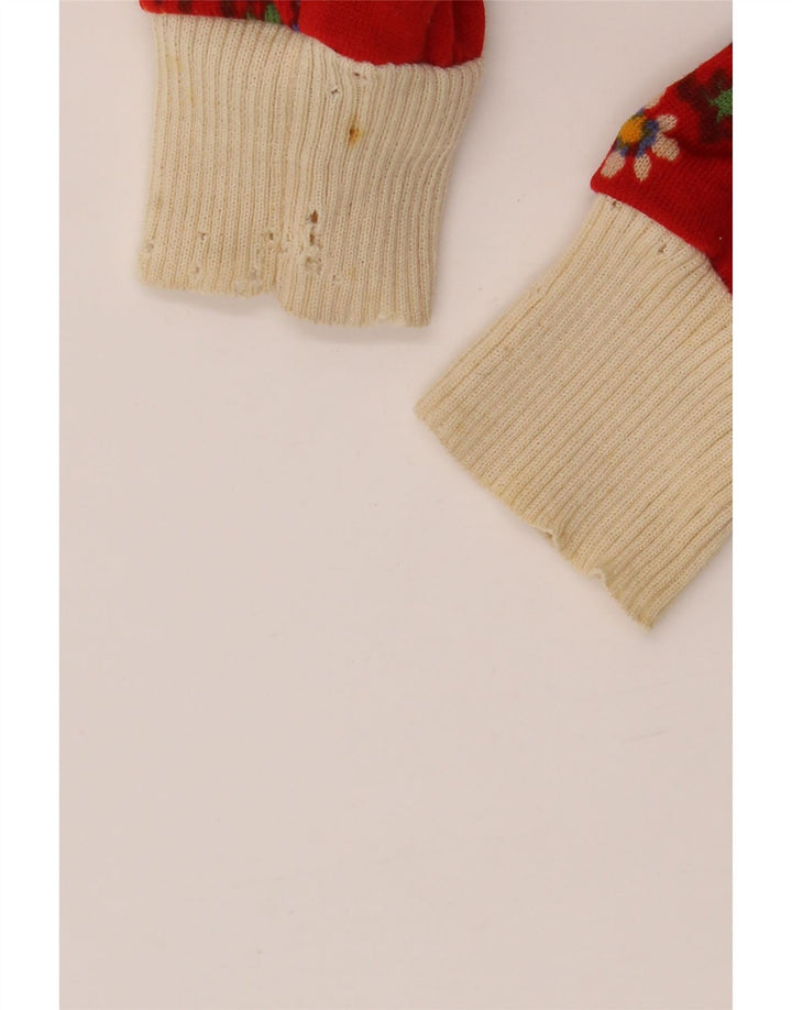 LUISA SPAGNOLI Ženski kratki kardigan pulover UK 10 Mali crveni cvjetni