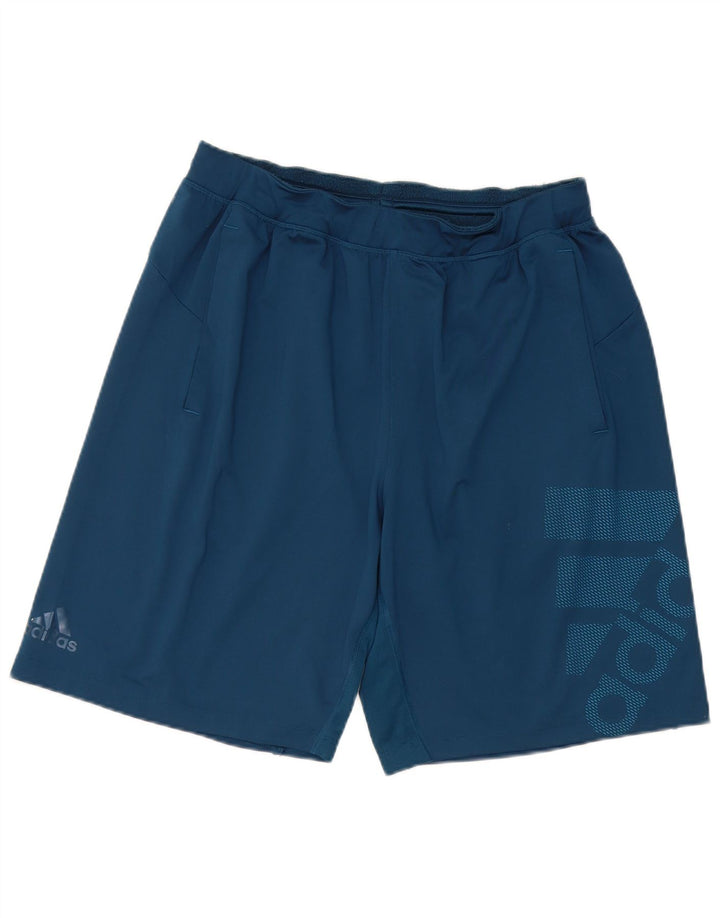 Adidas muške sportske kratke hlače Climalite Graphic, veliki plavi poliester