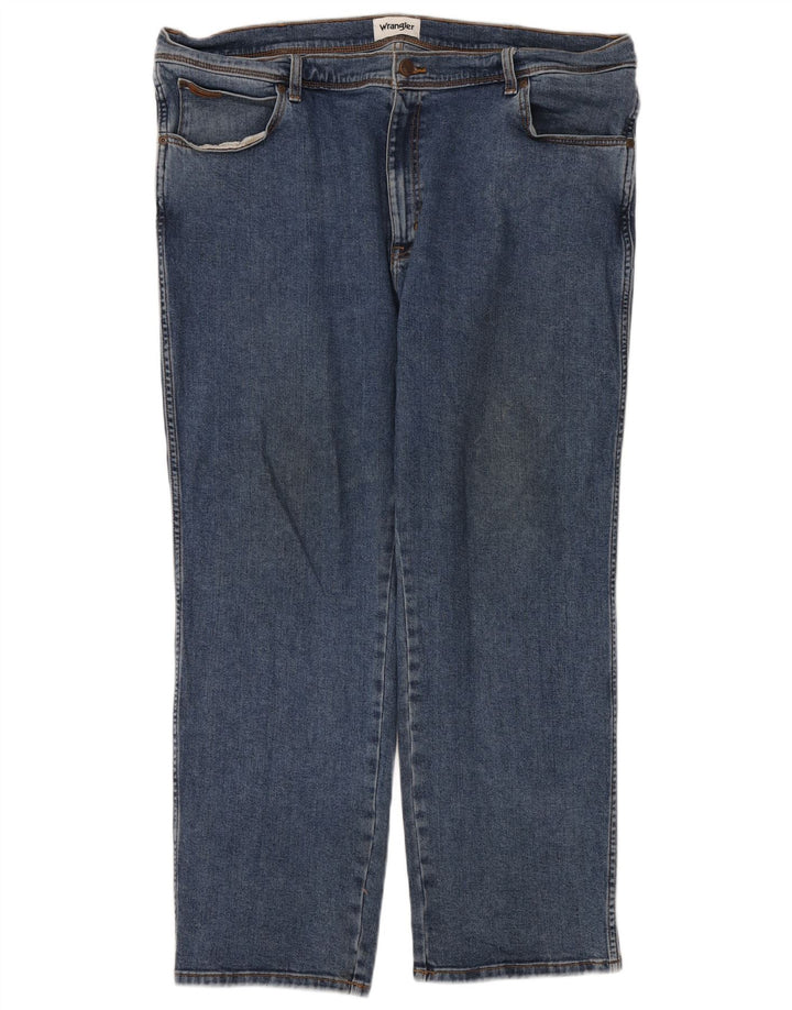Wrangler muške ravne traperice Texas W44 L30 plavi pamuk