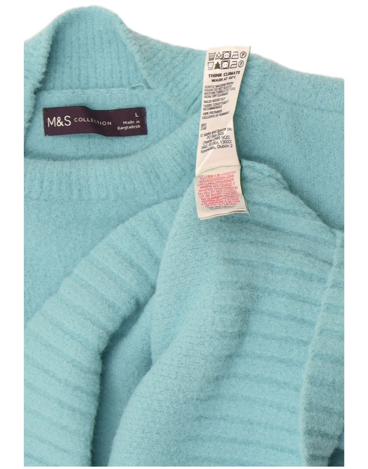Marks & Spencer ženski džemper s kornjačičastim ovratnikom UK 16 veliki tirkizni