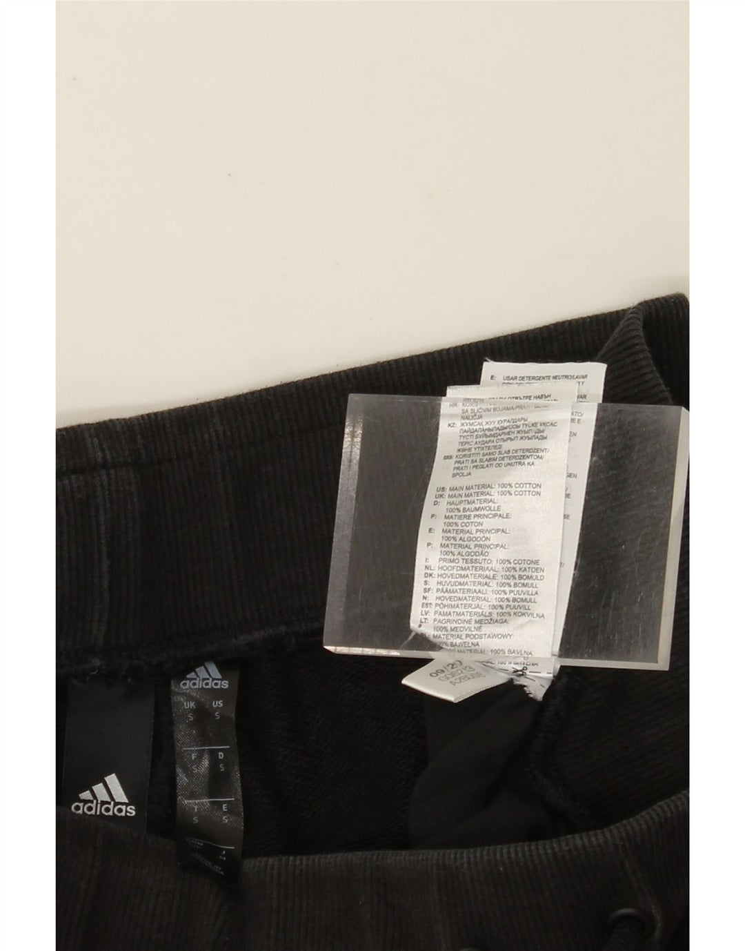 ADIDAS Ženske trenirke s grafičkim motivima Joggers UK 10 Male crne pamučne hlače