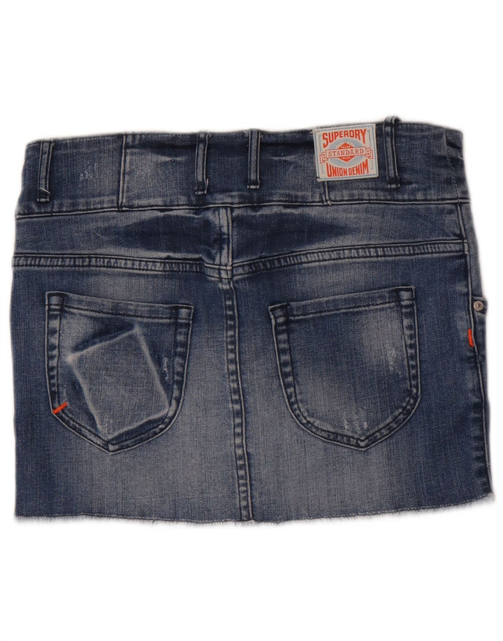 Superdry ženska mini traper suknja W28 srednje plavi pamuk