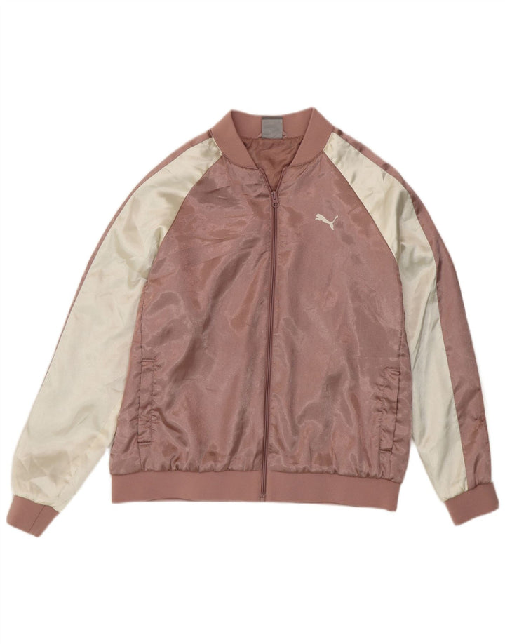 Puma ženska gornja jakna trenirke UK 12 Srednje ružičasti poliester