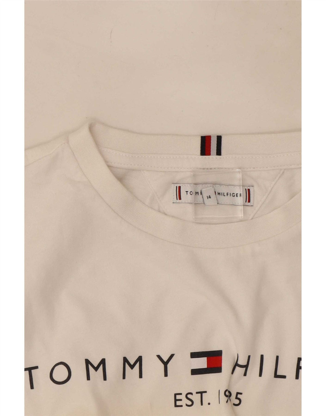 Tommy Hilfiger majica s dugim rukavima za dječake, 13-14 godina, bijela
