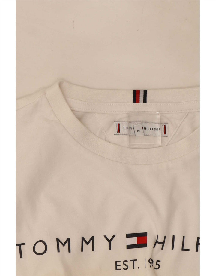 Tommy Hilfiger majica s dugim rukavima za dječake, 13-14 godina, bijela