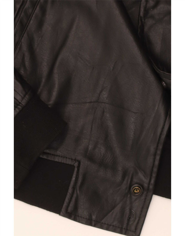 Zara muška bomber jakna od umjetne kože UK 38 srednji crni poliester