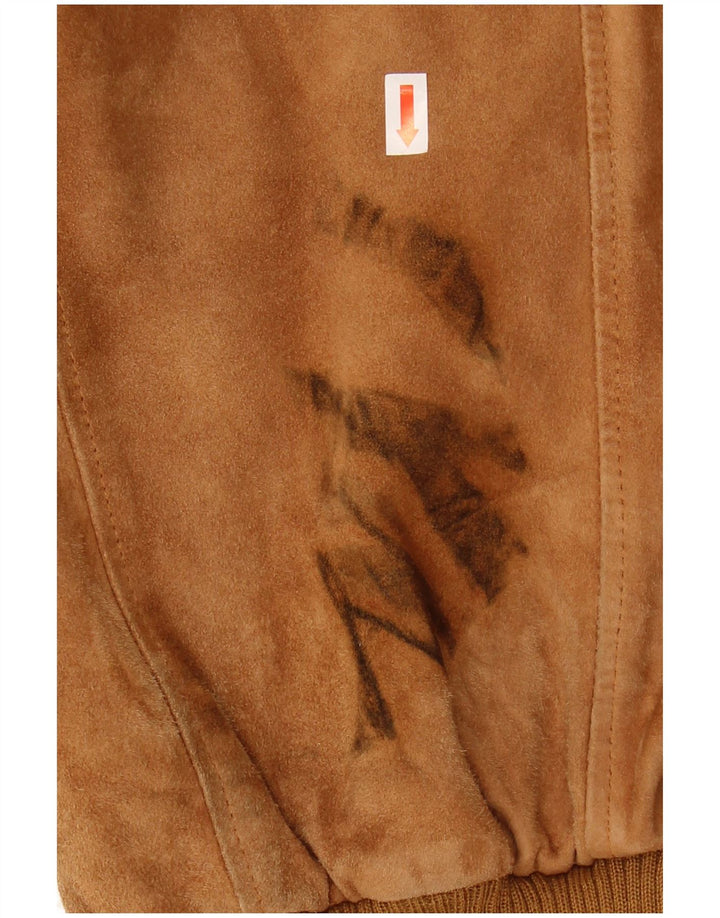 Vintage muška bomber jakna od brušene kože IT 54 2XL smeđa koža