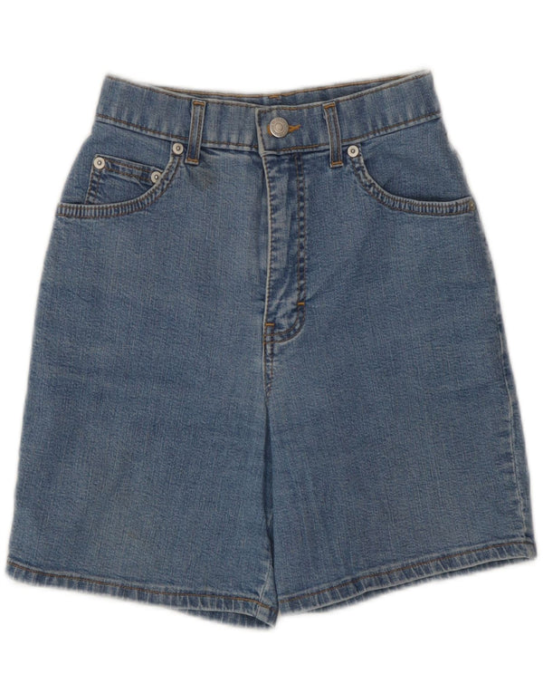 Marks & Spencer Womens Denim Shorts UK 8 Small W23  Blue Cotton