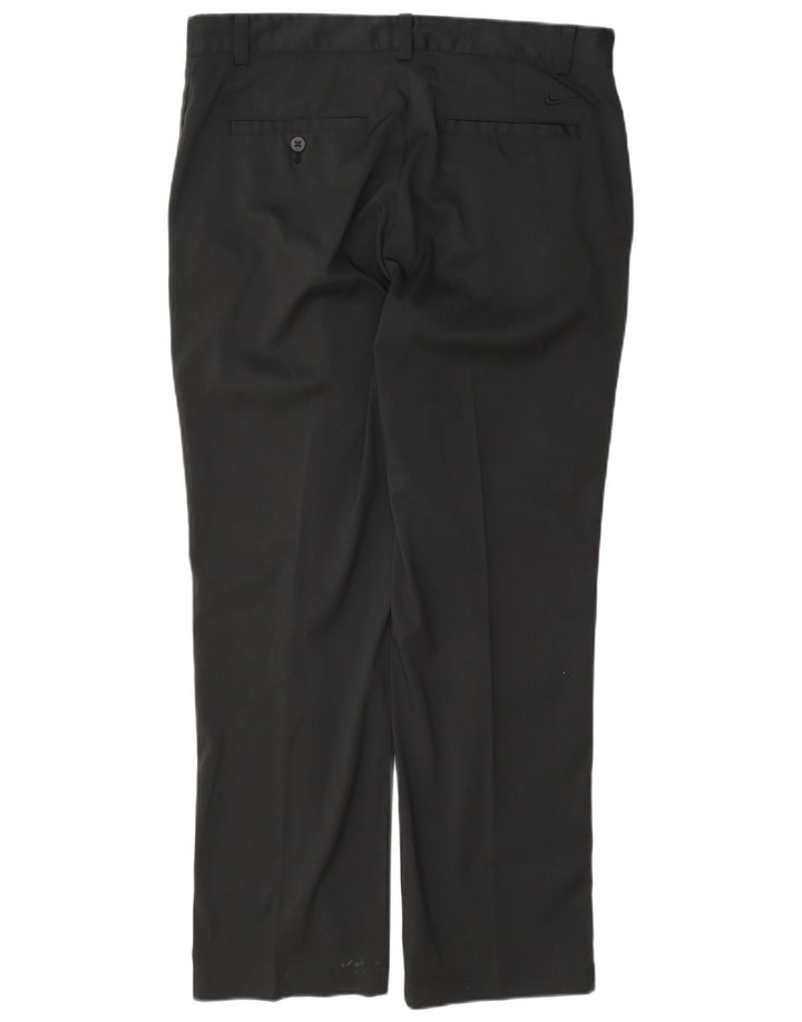 Nike muške golf ravne chino hlače W32 L30 crni poliester