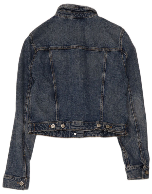 Zara ženska crop traper jakna UK 10 Small Blue