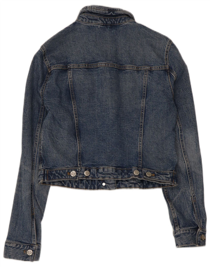 Zara ženska crop traper jakna UK 10 Small Blue