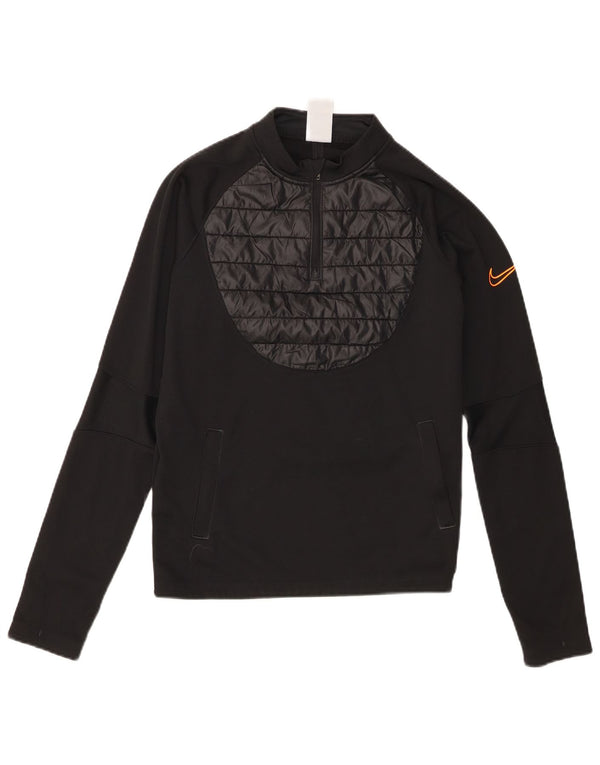Nike Boys Therma-Fit majica s izrezom s patentnim zatvaračem 13-14 godina XL crna