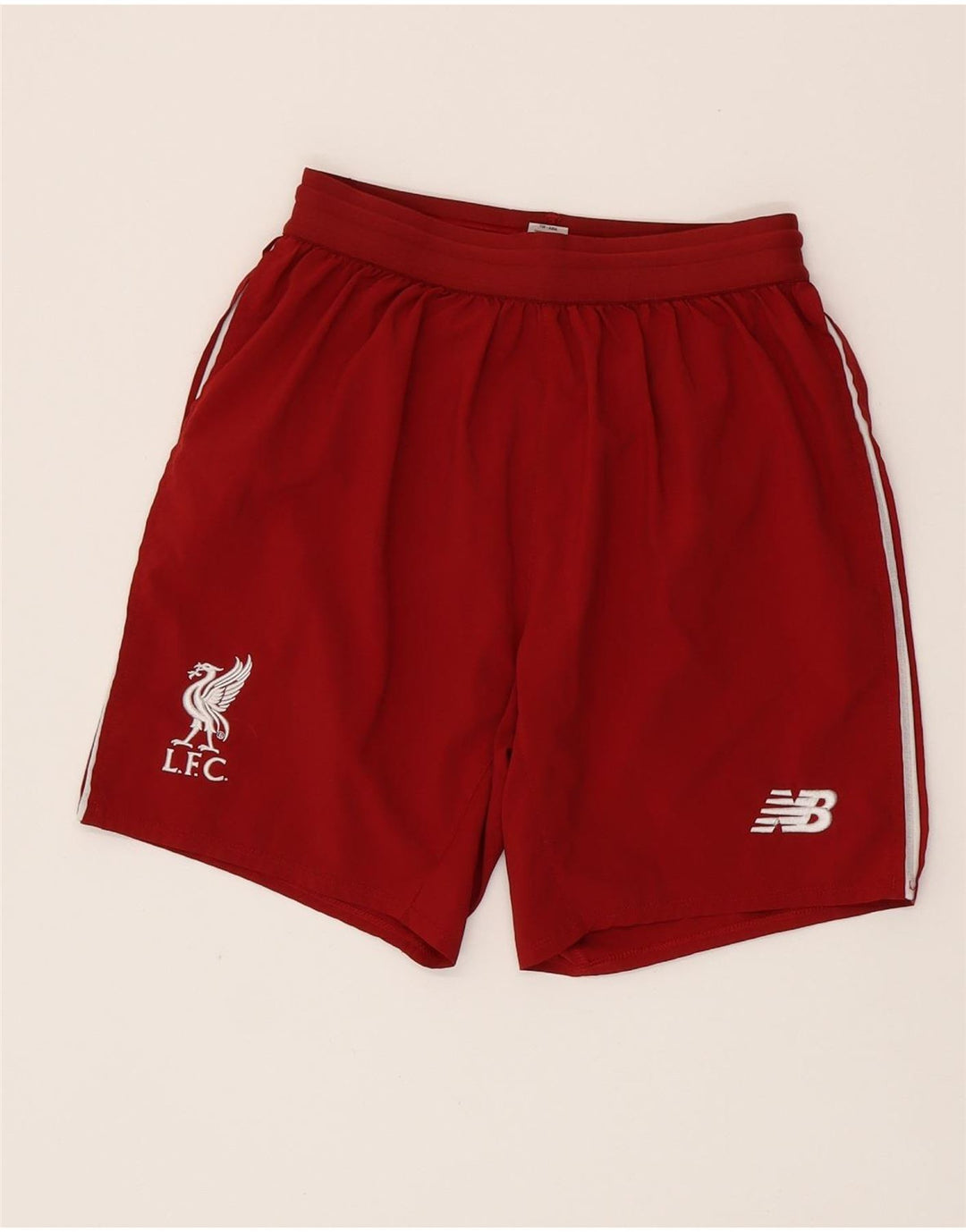 NEW BALANCE Boys Liverpool Graphic Sport Shorts 12-13 Years XL Bordo