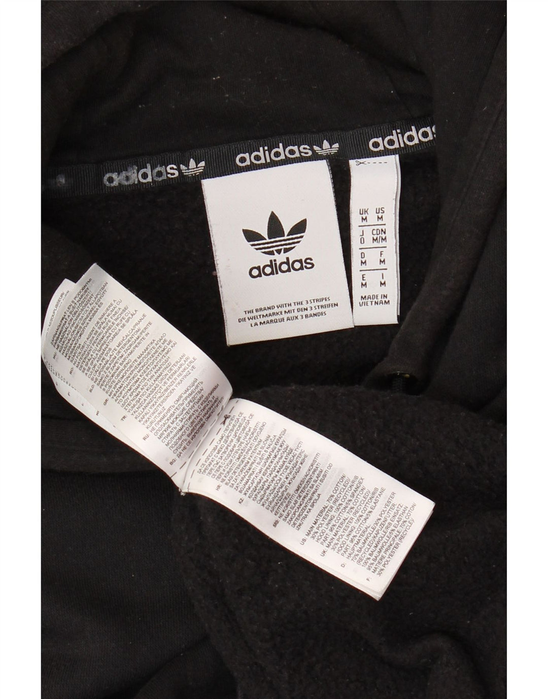 ADIDAS muška majica s kapuljačom Srednje crni pamuk
