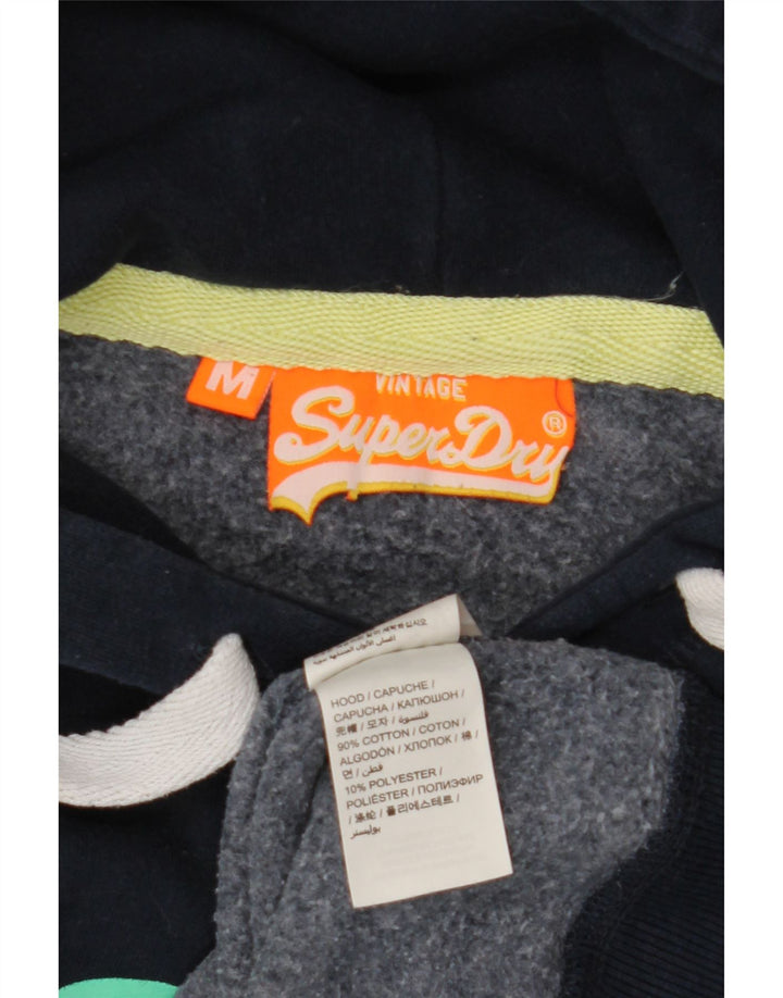 SUPERDRY Ženska majica s kapuljačom s kapuljačom UK 14 srednje tamnoplavi pamuk