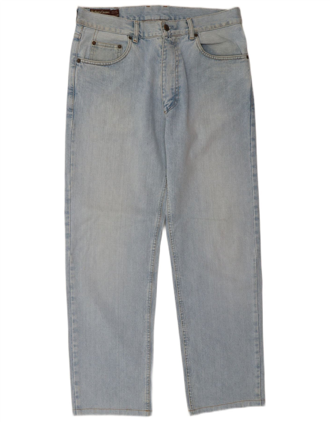 Marlboro Classics Mens Straight Jeans W33 L34 Plavi pamuk