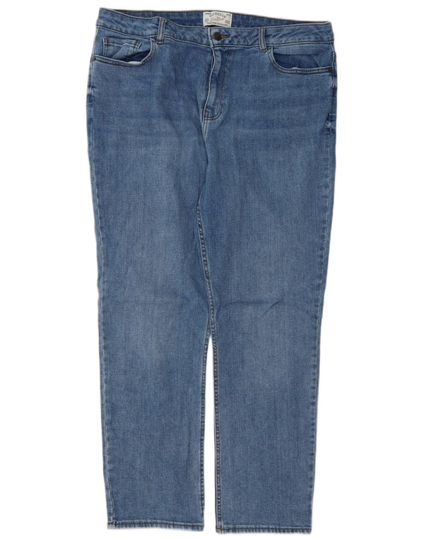 FAT FACE Ženske Chesham Girlfriend Straight Jeans UK 16 Large W36 L28 Plava